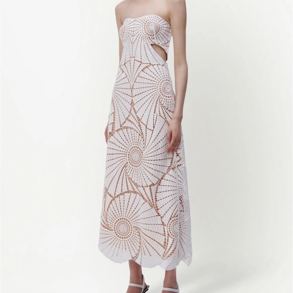 Jonathan Simkhai White Cutout Dress - Picture 4 of 7